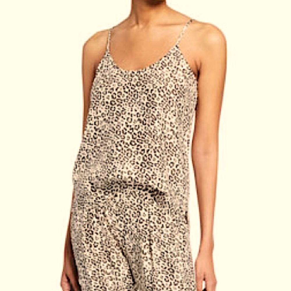 ATM Lunar Leopard Print Pure Silk Camisole Medium PART OF 2 PIECE SET
